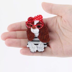 GORGEOUS BOUGIE PUPPY Fashion Brooch -Fancy Puppy Beautiful Accessories